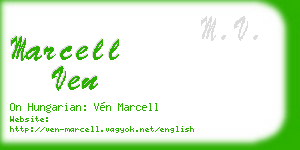 marcell ven business card