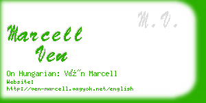 marcell ven business card